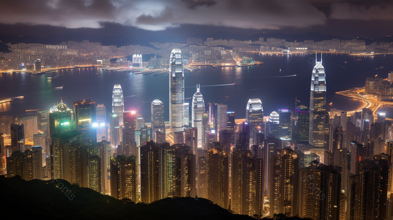 夜景城市的灯光建筑高楼林立旅游景点摄影图,高清,摄影图,摄影图片,图片大全,摄影图免费下载